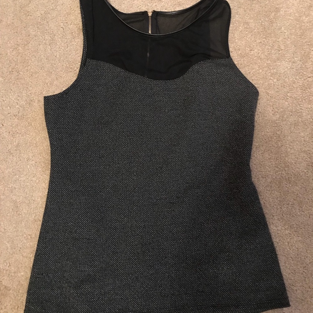 Express mesh neck top